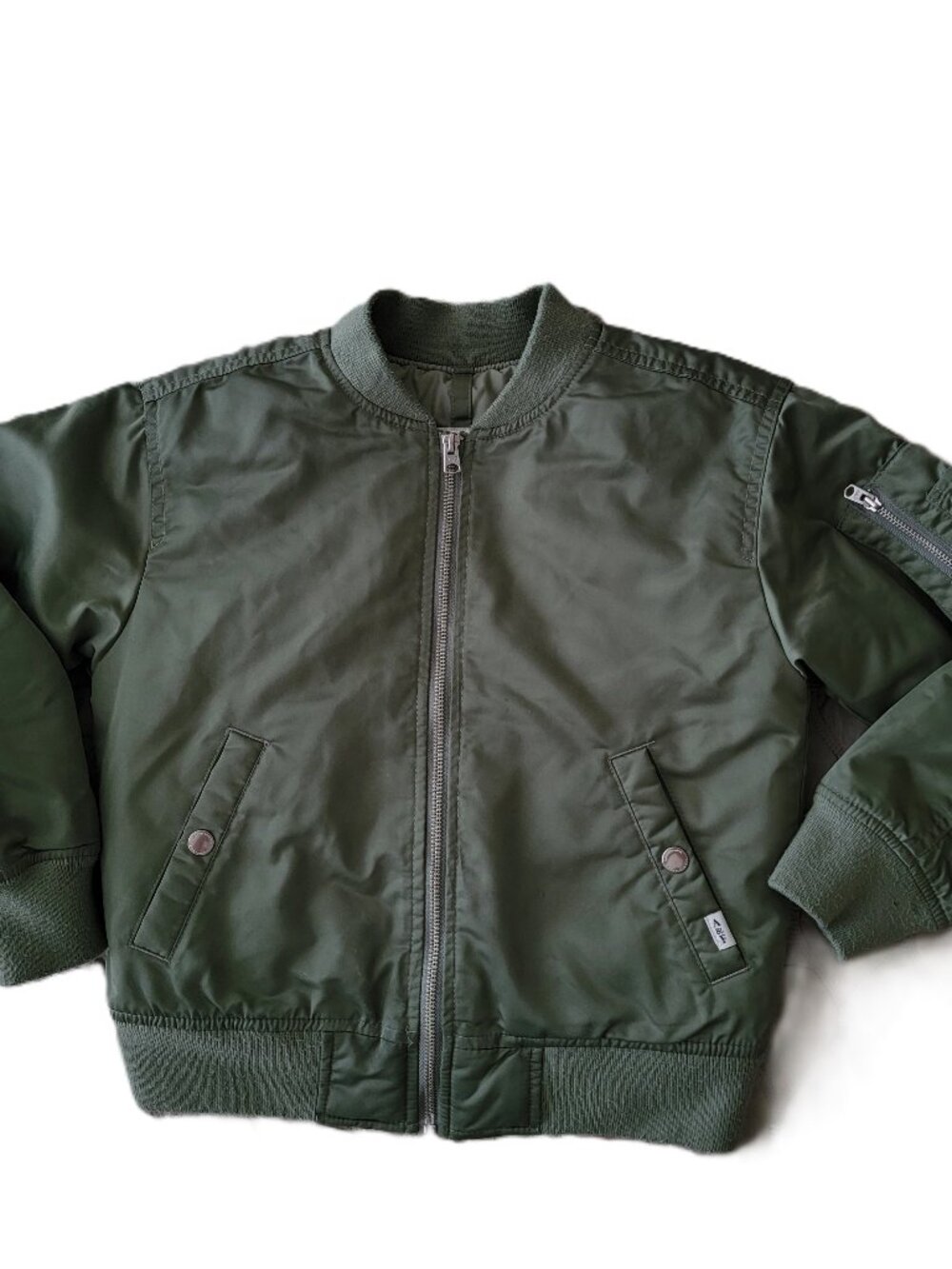 Abercrombie & Fitch Kids Green Bomber Pilot Jacket, size 7-8